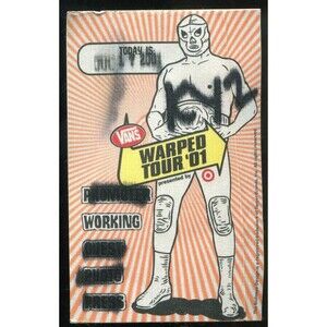 Vintage 2001 Vans Warped 311 AFI Rancid Misfits Vandals Backstage Pass Sparta KY